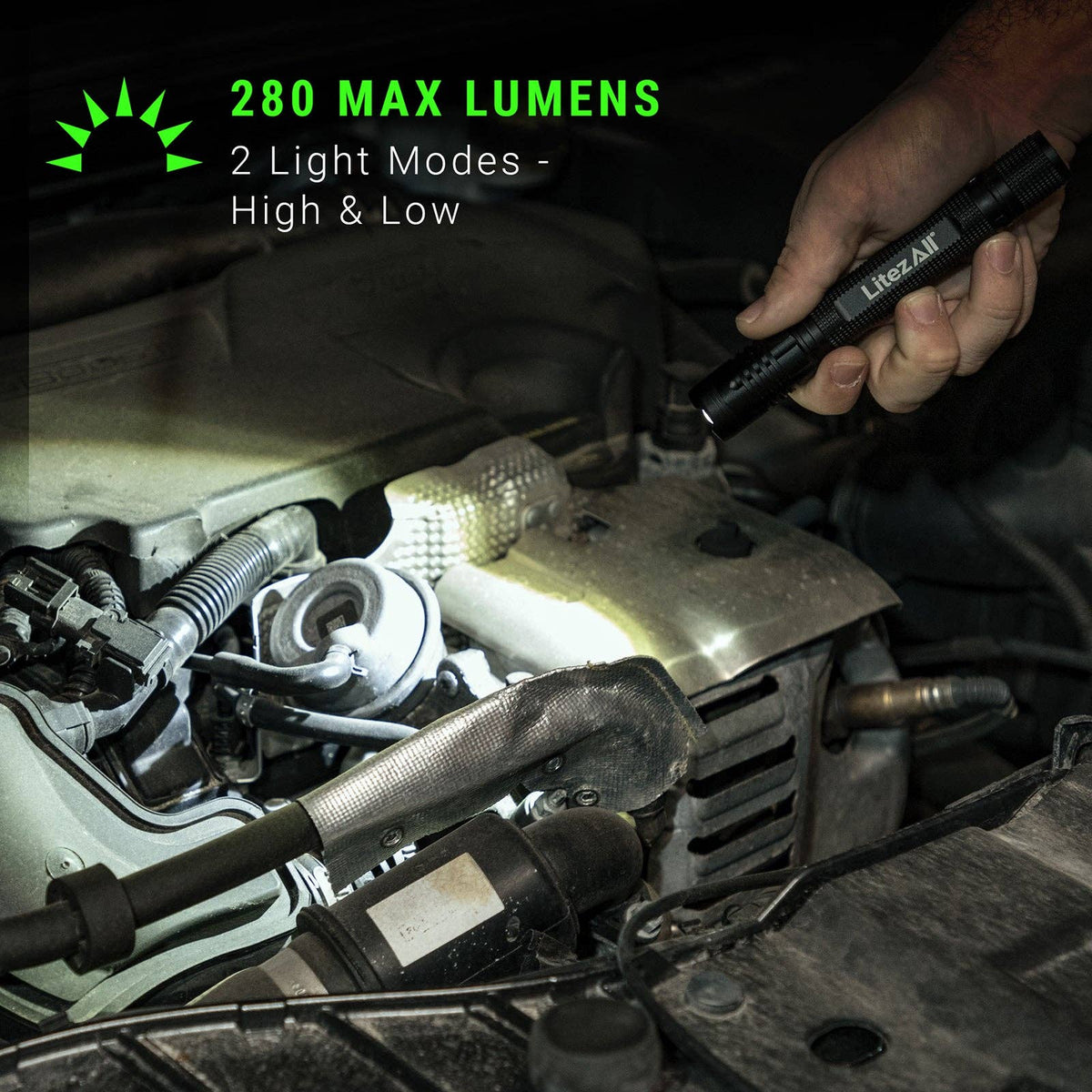 LitezAll® 280 Lumen Tactical Flashlight