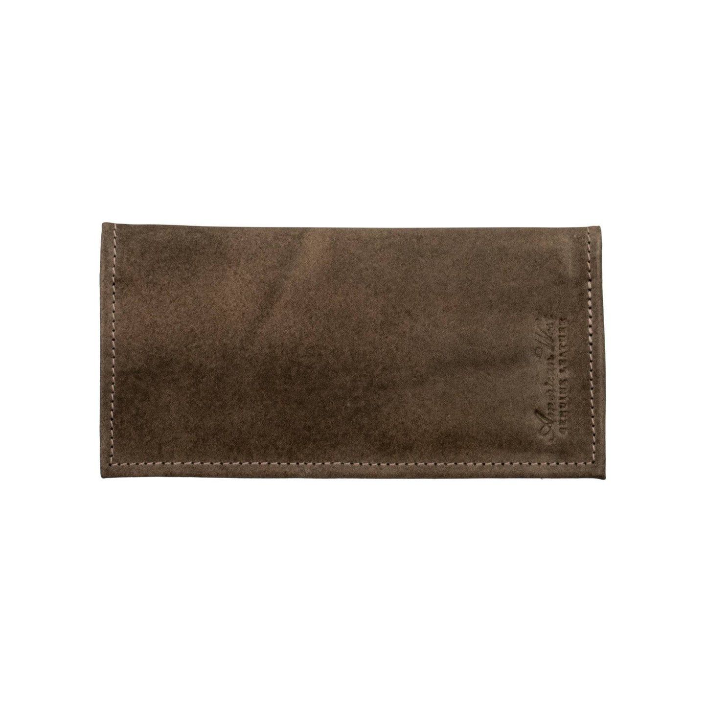 Waxed Leather Men's Rodeo Wallet: Natural Tan / 100% Genuine Full Grain Leather