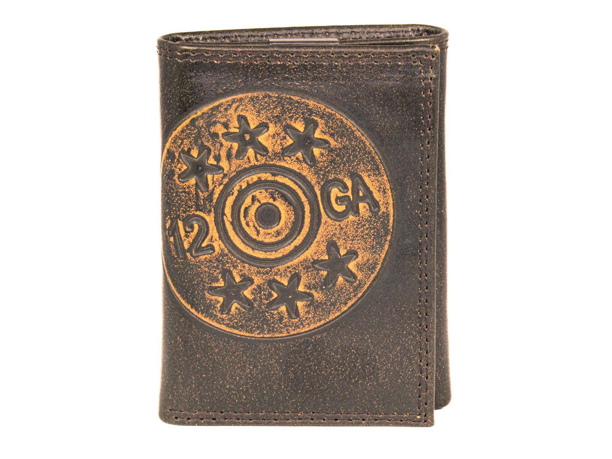 Zep-Pro Shotshell Burnished Leather Trifold Wallet