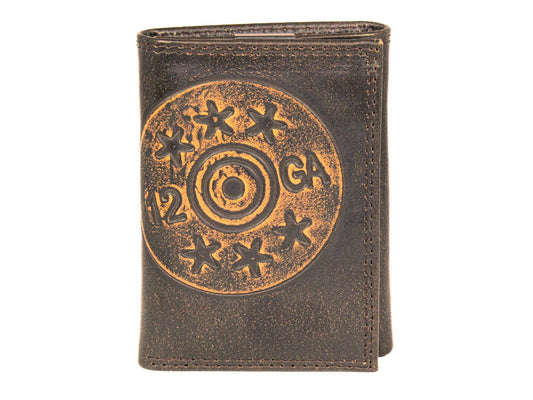 Zep-Pro Shotshell Burnished Leather Trifold Wallet