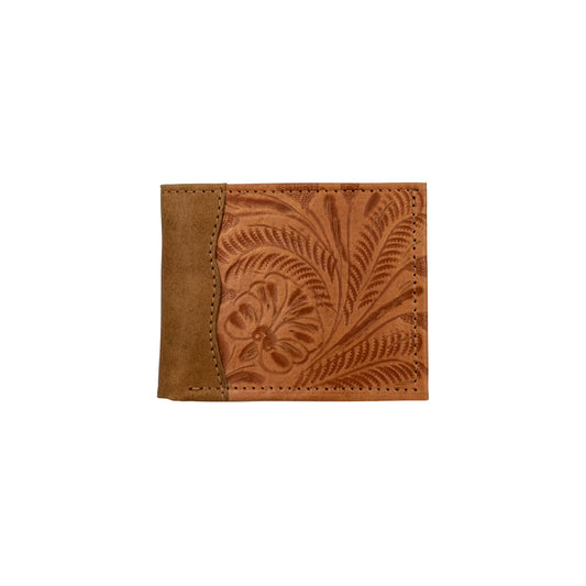 Waxed Leather Men's Wallet: Dark Brown / 100% Genuine Full Grain Leather