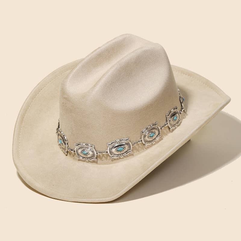 Concho Chain Disc Cowboy Hat: SBK