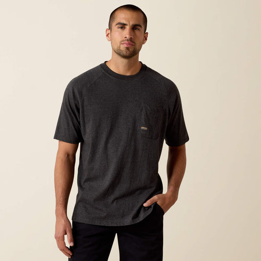 Ariat Ariat Men's Rebar Cotton Strong T-Shirt Charcoal Heather, Size: SMALL, nan: nan, nan: nan