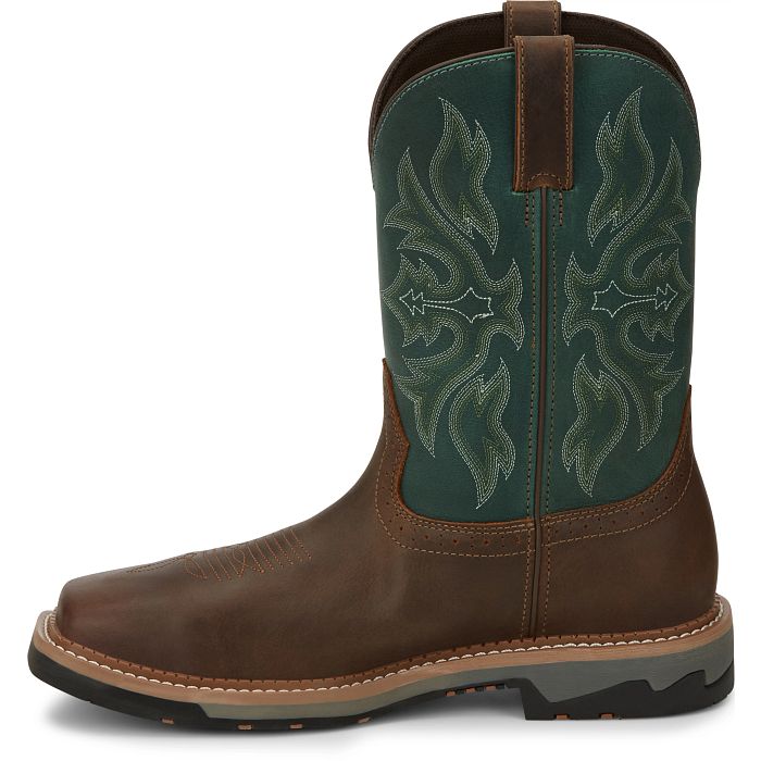 nan Justin Men's Bolt 11 Inch Composite Toe Pull On Work Boot, nan: 11, nan: D, nan: nan
