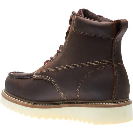nan Wolverine Men's Loader 6 Inch Soft Toe Wedge Work Boot, nan: 8, nan: XW, nan: nan