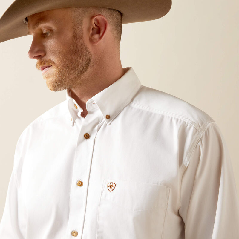 nan Ariat Men's Solid Twill Core Classic Long Sleeve  Button Down Dress Shirt, nan: X-LARGE, nan: nan, nan: nan