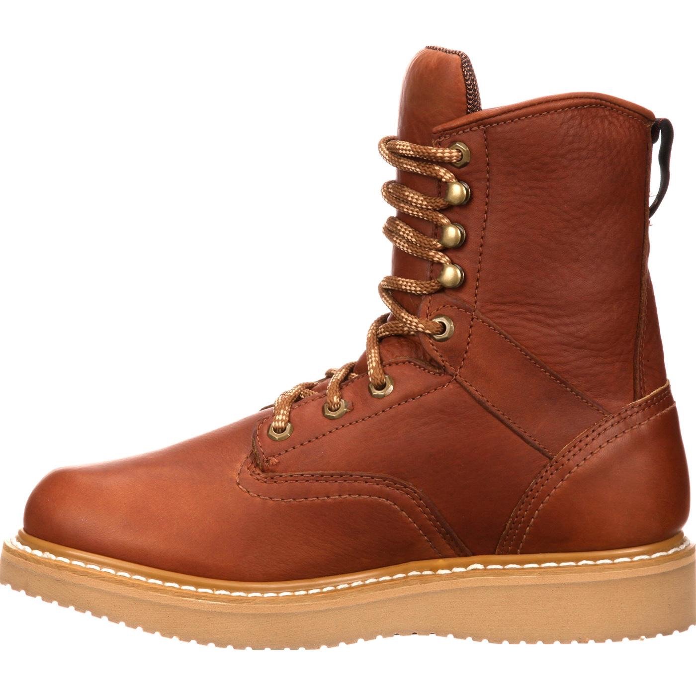 Georgia  Mens 8 Inch Wedge Work Boot Golden Brown