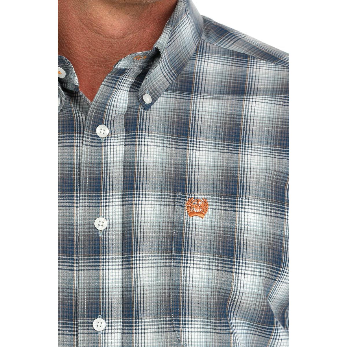 nan Cinch Men's Short Sleeve Plaid Button Down Western Shirt - Multi, nan: M, nan: nan, nan: nan