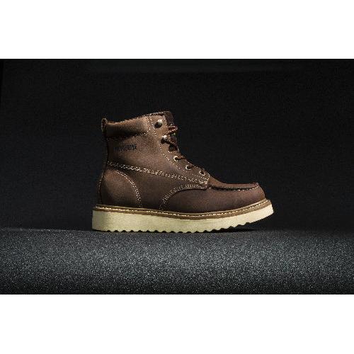 nan Wolverine Men's Loader 6 Inch Soft Toe Wedge Work Boot, nan: 9, nan: XW, nan: nan