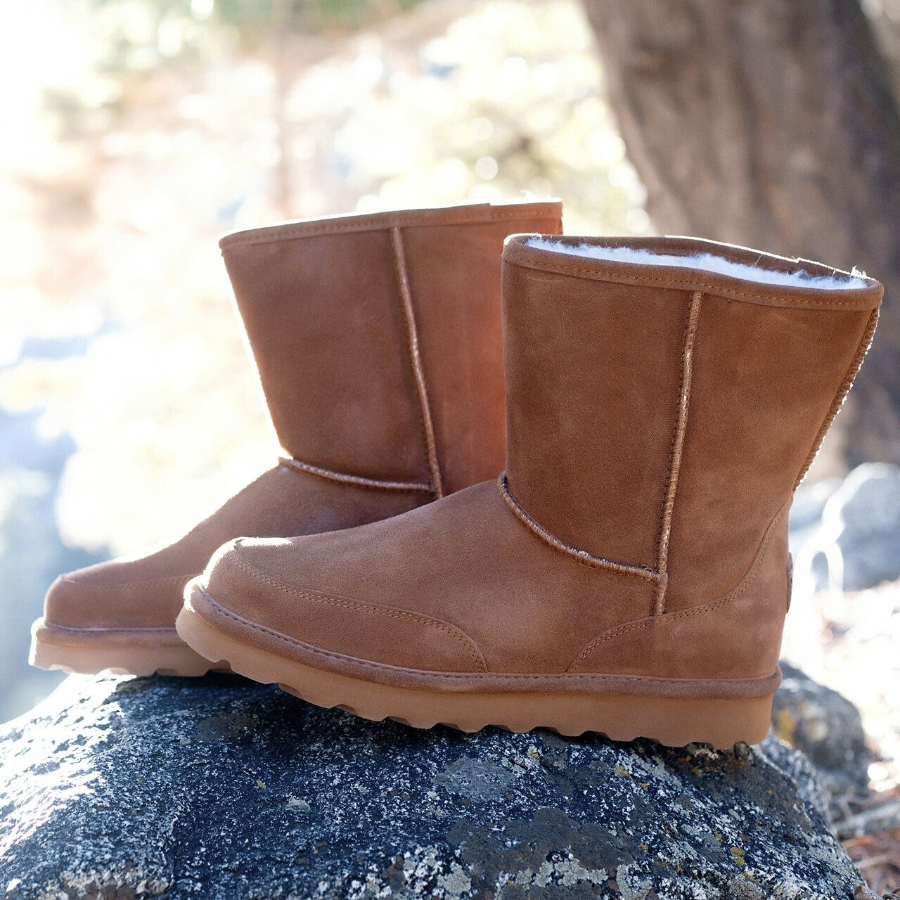 nan Bearpaw Men's Brady Short Sheepskin Boot Hickory, nan: 11, nan: M, nan: nan