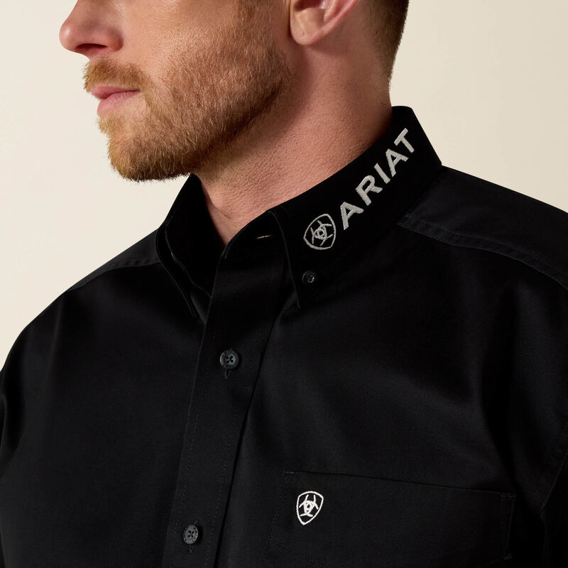 nan Ariat Men's Solid Twill Team Logo  Long Sleeve  Button Down Dress Shirt, nan: X-LARGE, nan: nan, nan: nan