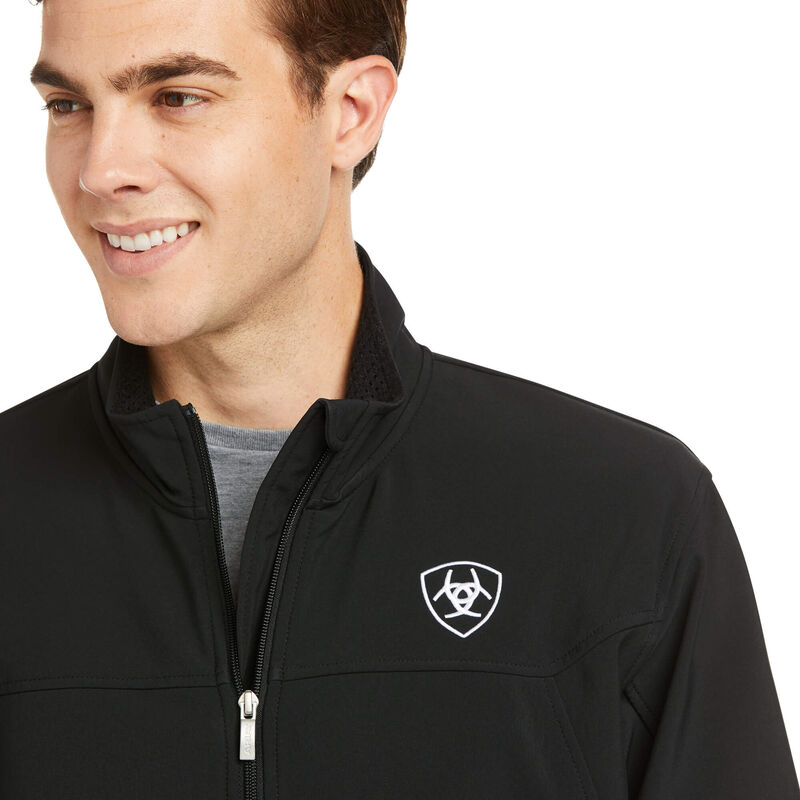 nan Ariat Men's Team  Softshell Jacket Black, nan: X-LARGE, nan: nan, nan: nan