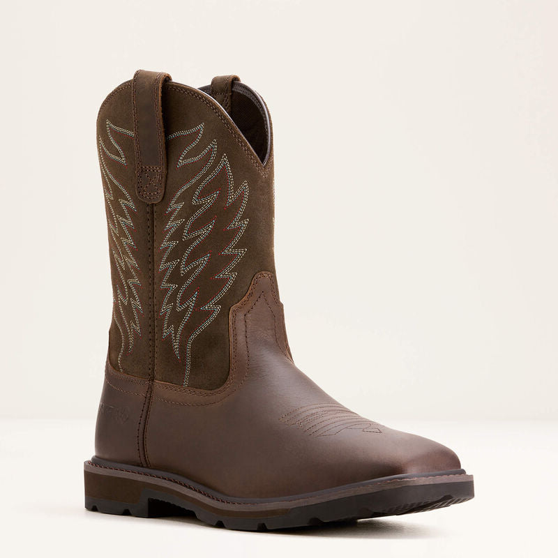 Ariat Mens Groundbreaker Soft Toe Pull On Work Boot