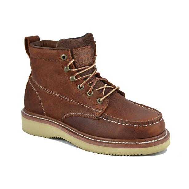 Work Zone Work Zone 6 Inch Soft Toe Lace Up Wedge Boot, Size: 6, nan: nan, nan: nan