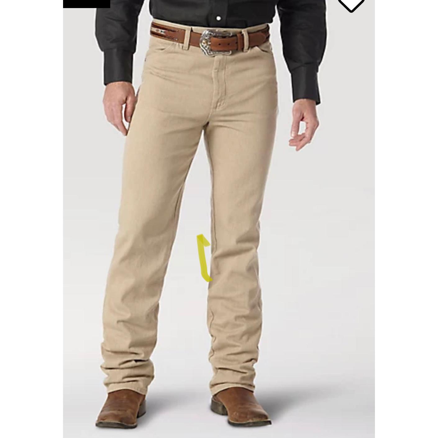 Wrangler Wrangler Mens Cowboy Cut Slim Fit Prewashed Jeans Tan, Waist: 30, Length: 30, nan: nan