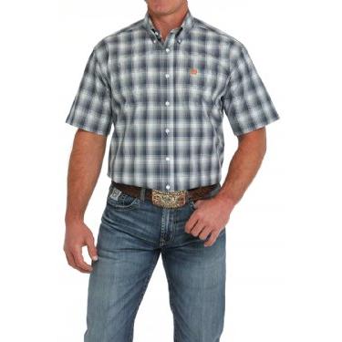 Cinch Cinch Men's Short Sleeve Plaid Button Down Western Shirt - Multi, SIZE: XS, nan: nan, nan: nan