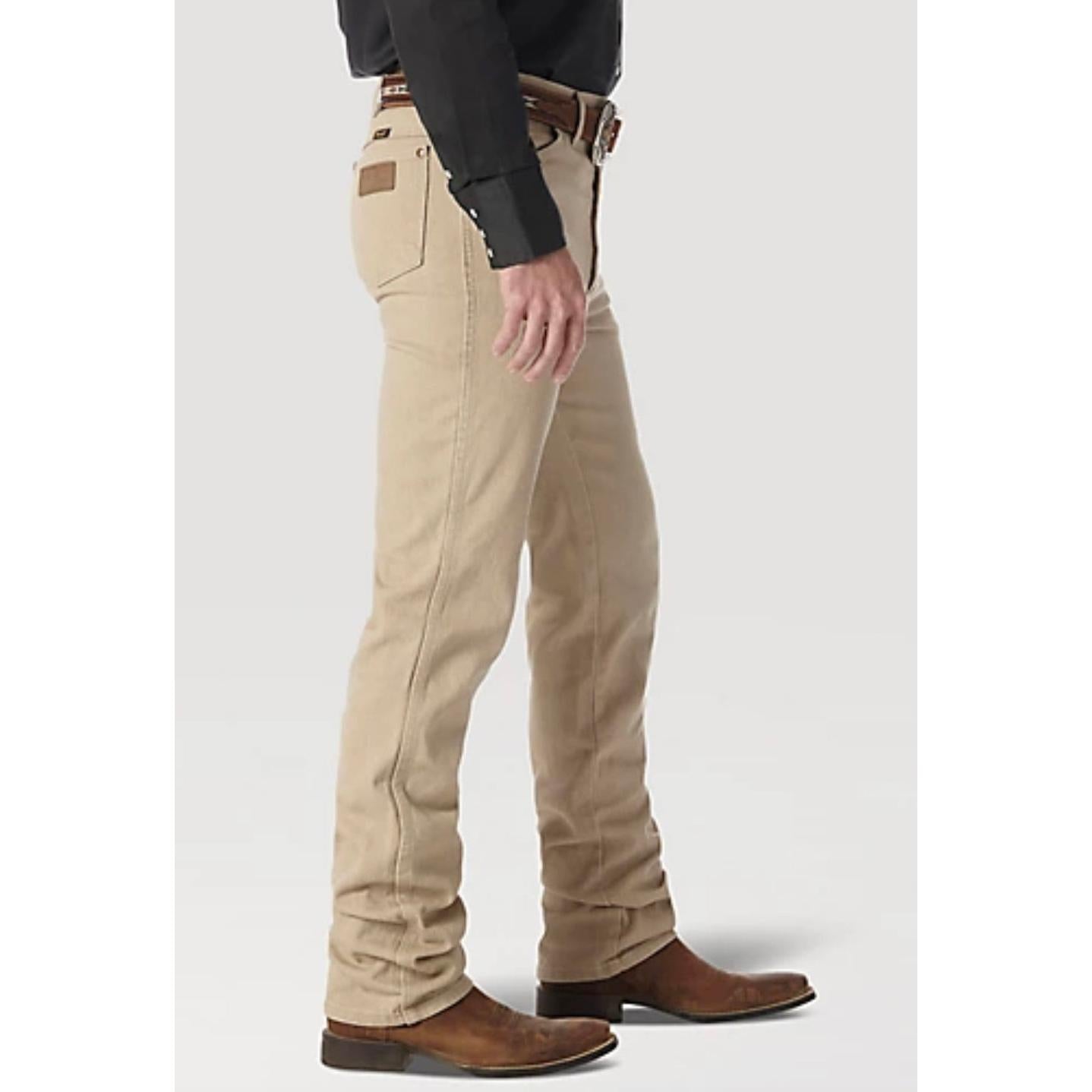 nan Wrangler Mens Cowboy Cut Slim Fit Prewashed Jeans Tan, nan: 30, nan: 34, nan: nan