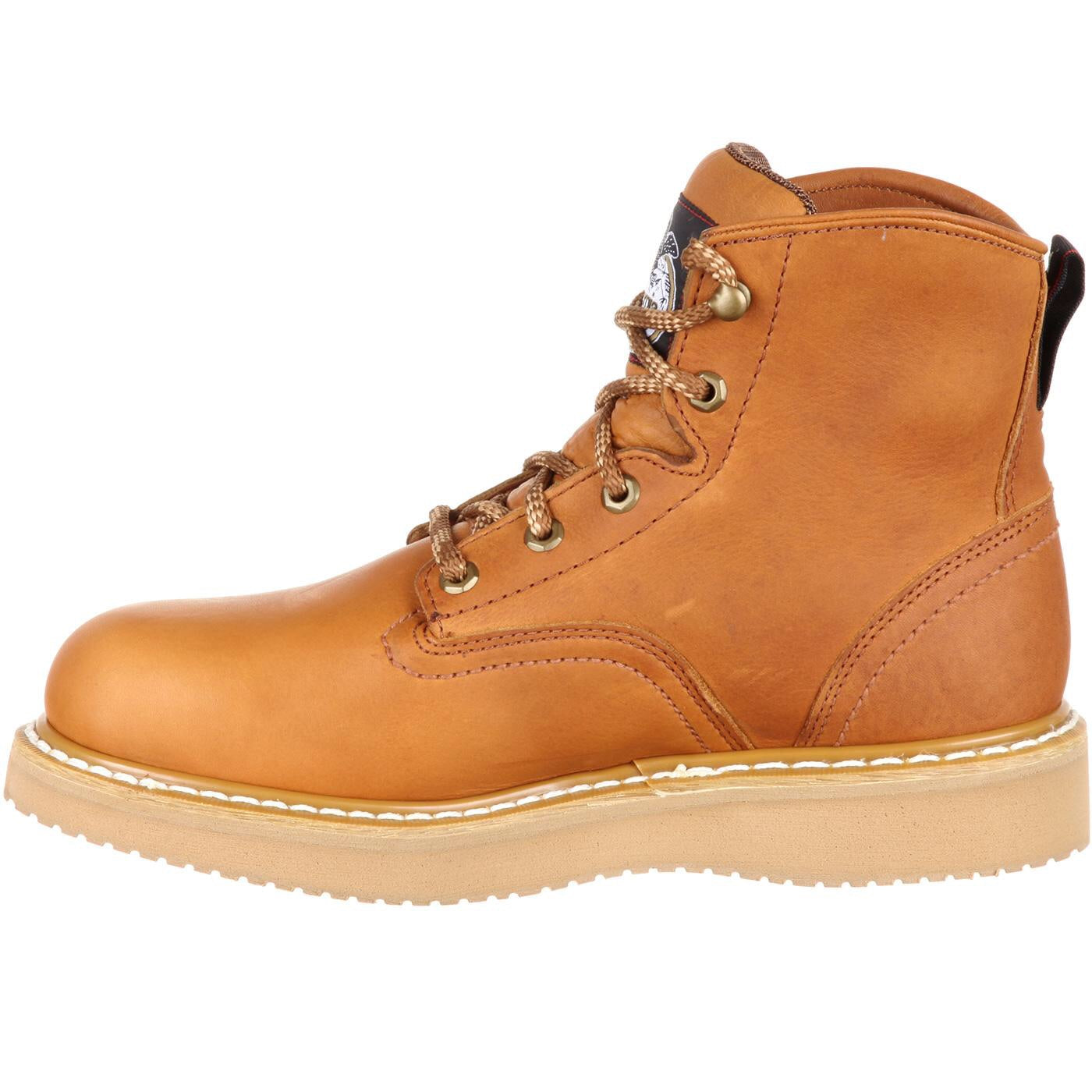 nan Georgia Men's 6 Inch Wedge Soft Toe Work Boot, nan: 6.5, nan: W, nan: nan