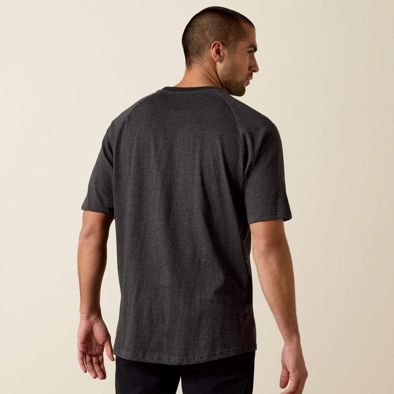 nan Ariat Men's Rebar Cotton Strong T-Shirt Charcoal Heather, nan: MEDIUM, nan: nan, nan: nan