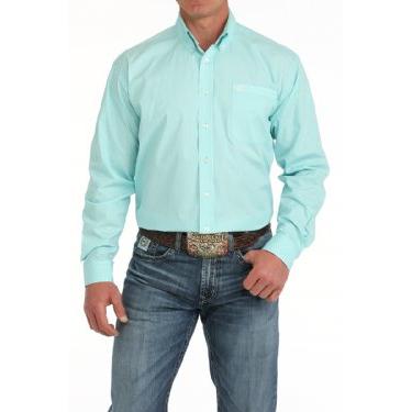 nan Cinch Men's Geometric Print Button Down Western Shirt - Turquoise, nan: S, nan: nan, nan: nan