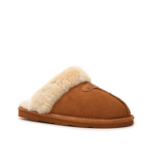 Bearpaw Bearpaw Women's Loki Side Suede Slipper Hickory, Size: 6, nan: nan, nan: nan