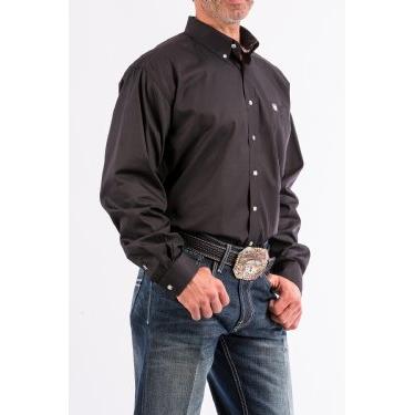 nan Cinch Men's Solid Black Button-Down Western Shirt, nan: MEDIUM, nan: nan, nan: nan