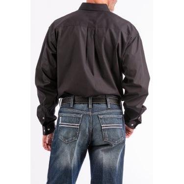nan Cinch Men's Solid Black Button-Down Western Shirt, nan: LARGE, nan: nan, nan: nan