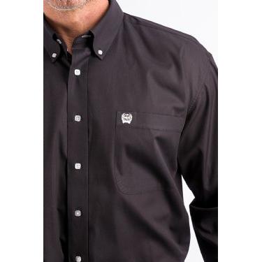 nan Cinch Men's Solid Black Button-Down Western Shirt, nan: X-LARGE, nan: nan, nan: nan